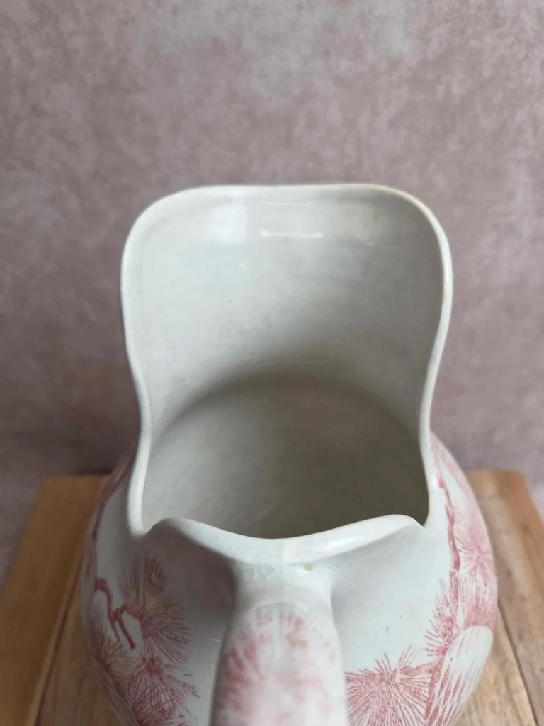 Vintage Terre de Fer Creil & Montereau Sanremo – rare pine cone decor bathroom jug – photo 5